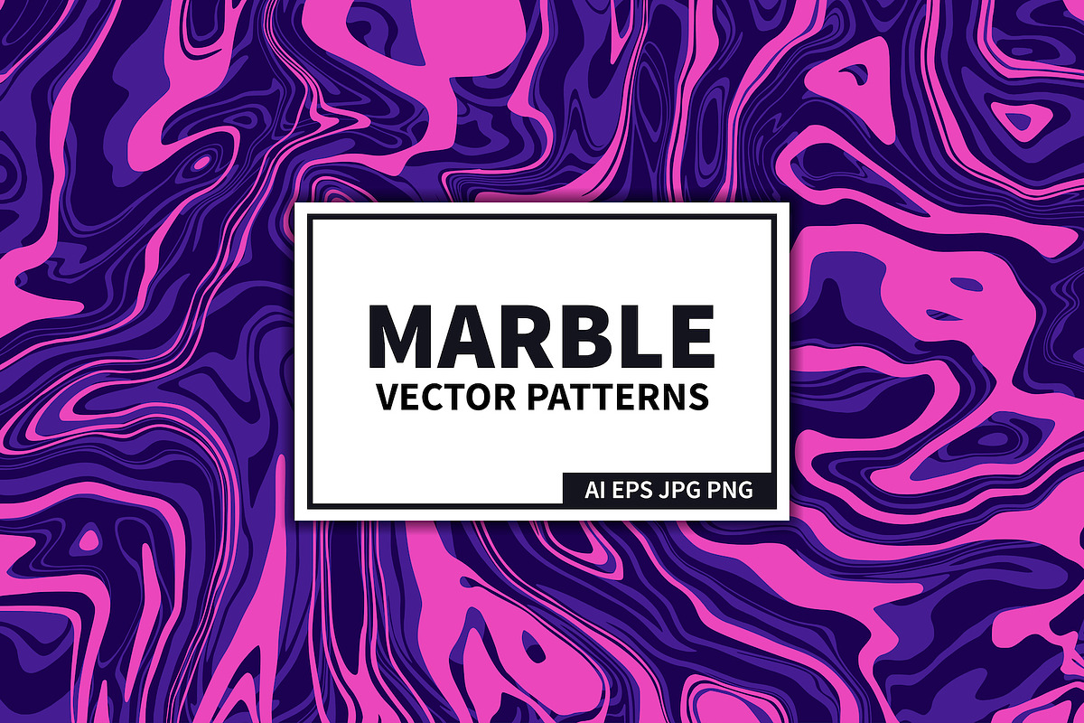 Marble Vector Patterns In Violet, a Pattern Graphic by Krolja (Photo 1 of 6)