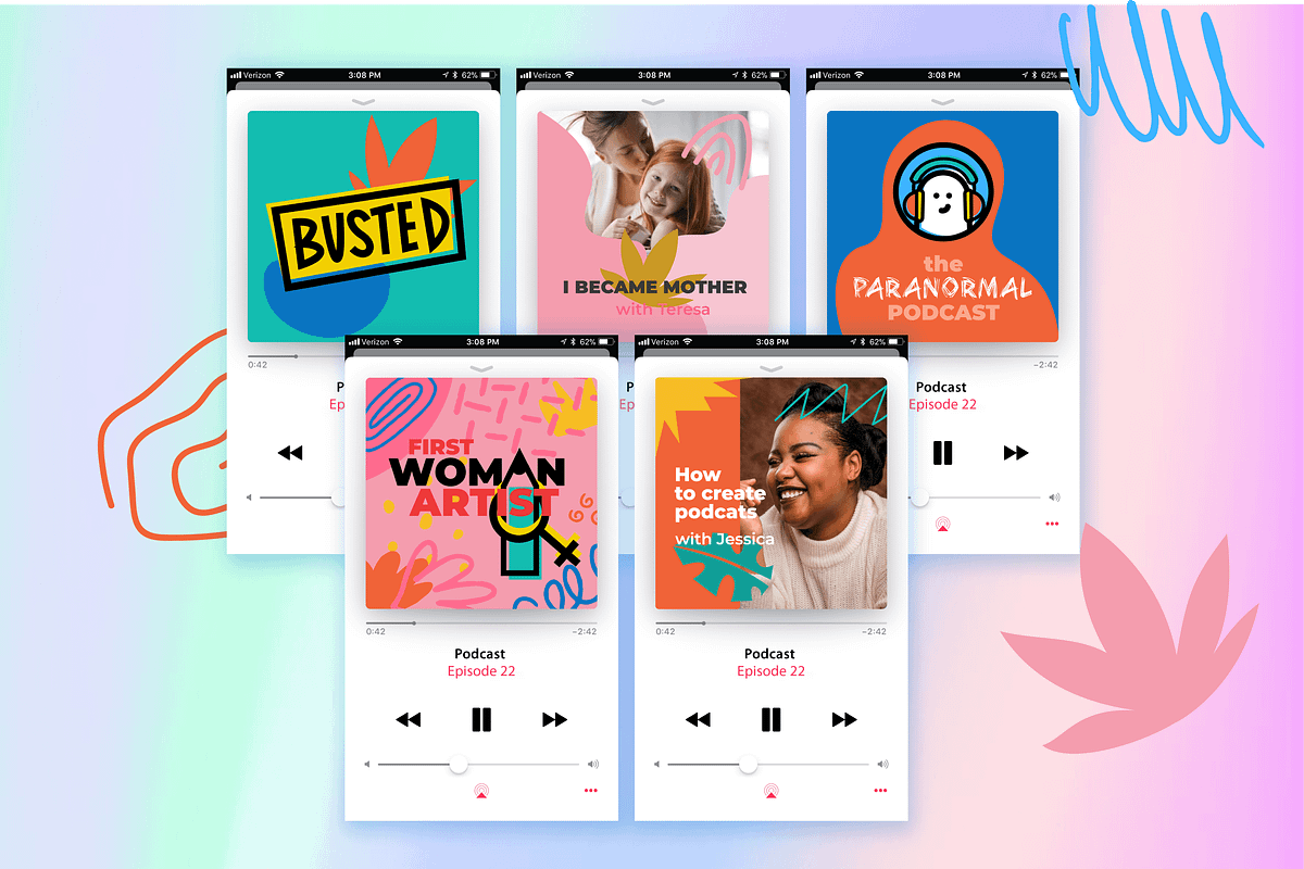 Podcast cover icons set, an Outline Icon by PixelAesthetic (Photo 5 of 5)