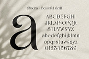 Shaena - Beautiful Serif, a Serif Font by Asenbayu (Thumbnail 3 of 14)