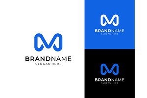 Letter M Blue Modern Logo, a Branding & Logo Template by ika trisiana