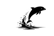 dolphin jumping silhouettes, an Illustration by Amazin_art (Thumbnail 29 of 31)