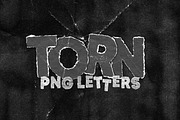 TORN PNG LETTERS PACK for Halloween, an Object Graphic by BORT GRAPHIC (Thumbnail 1 of 11)