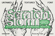 Scratch Storm Textured Typeface, a Sans Serif Font by softulka (Thumbnail 1 of 7)