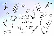 Quirky zodiac signs + stars set, an Object Graphic by SweetRenieDesigns (Thumbnail 1 of 9)
