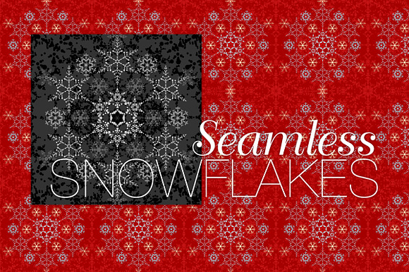 Seamless Snowflakes Pattern Tile preview 6