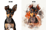 Pet watercolor art Photoshop effect, an Action Add-On by Shovajit (Thumbnail 7 of 8)
