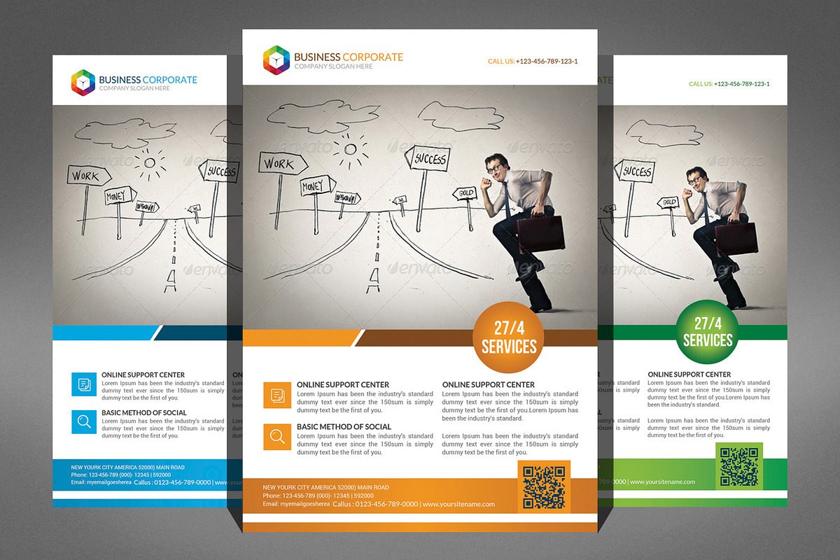 66 Corporates Flyers Bundle, a Flyer Template by Graphic Templates (Photo 7 of 67)