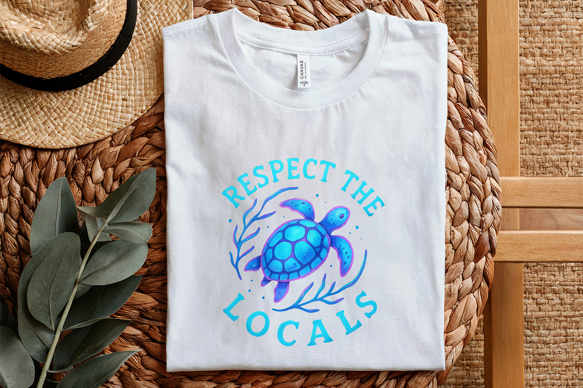 Respect the Locals Png, Sea Turtle, an Illustration by SharpMarketplace (Photo 5 of 9)