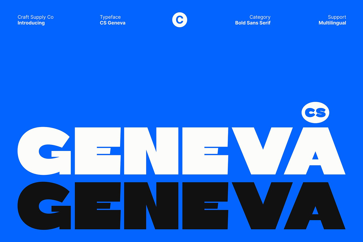CS Geneva – Bold Sans Serif, a Sans Serif Font by Craft Supply Co. (Photo 1 of 8)