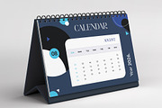 Abstract Blue 2026 Desk Calendar, a Stationery Template by Spark_Creative (Thumbnail 7 of 7)