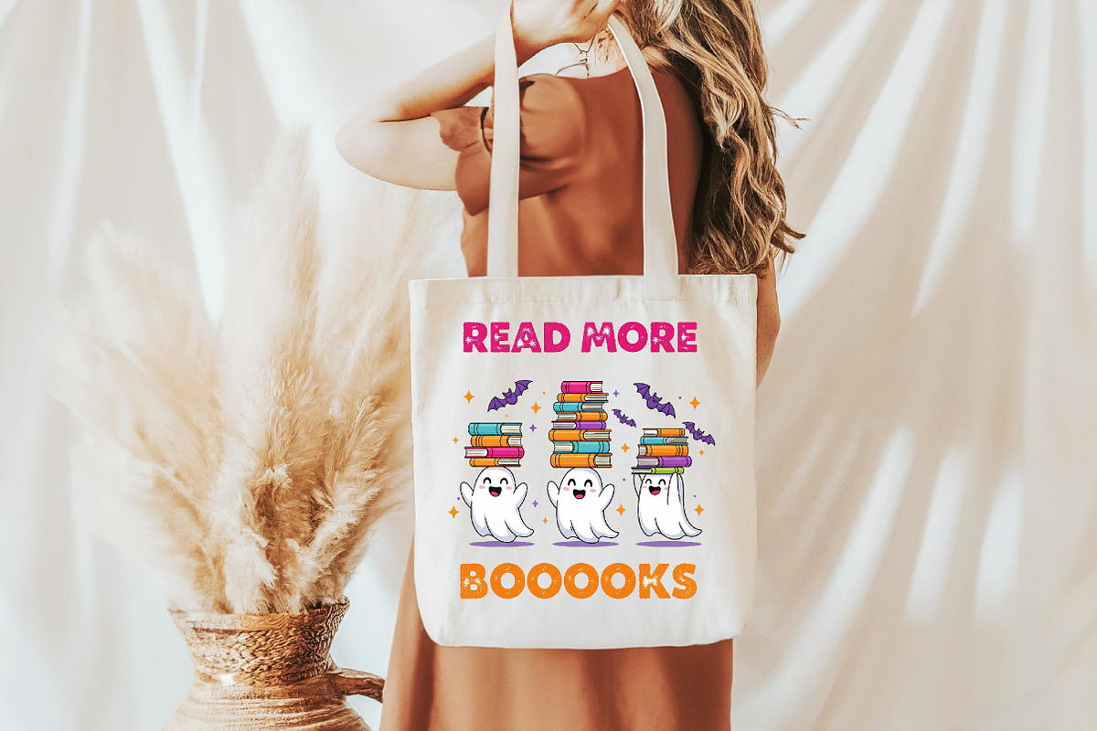 Read More Books Funny Halloween PNG, an Illustration by DreamCafeArt (Photo 4 of 7)
