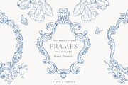 Blue Victorian Vintage Fine Line Art, a Decorative Illustration by Grace Noboa Illustrations (Thumbnail 9 of 14)