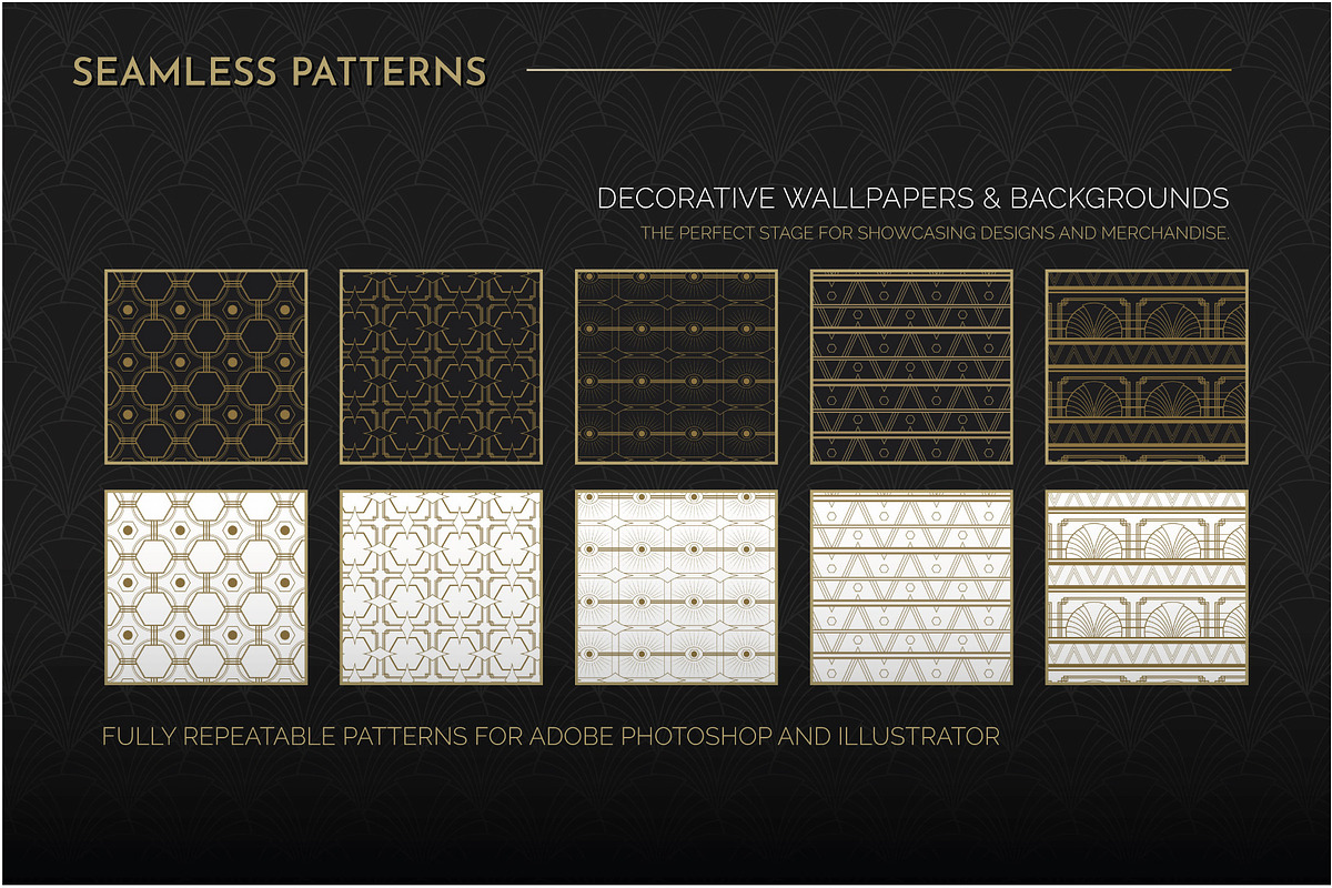 Art Deco Graphics Collection Vol 1, a Decorative Illustration by Wingsart Studio (Photo 12 of 14)