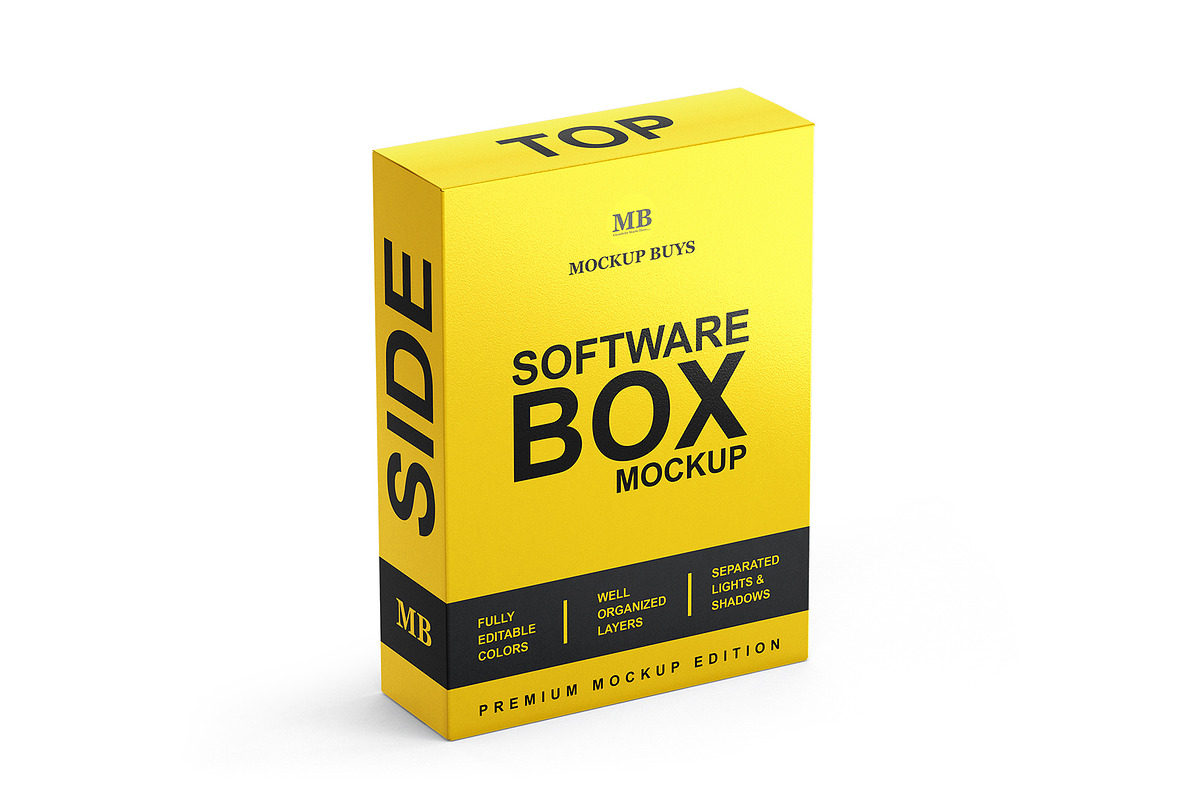 Software Box Mockup, a Packaging Mockup by mockupbuys (Photo 3 of 7)