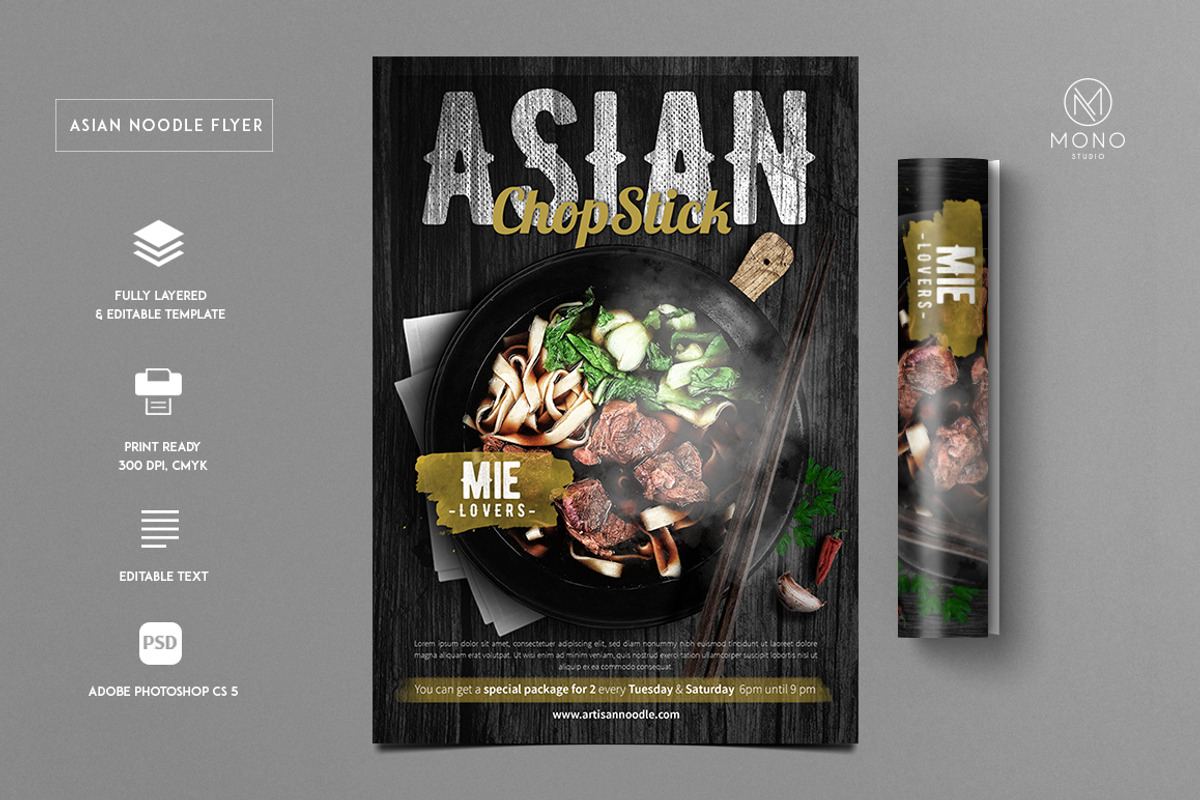 Asian Noodle Flyer, a Flyer Template by monogrph (Photo 1 of 4)
