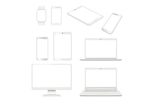 Realistic gadgets. Monitor, a Background Graphic by Onyx