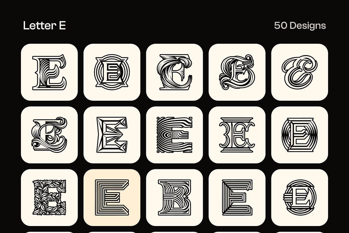 1400 Alphabet Letters Logo, a Solid Icon by Creative Stall (Photo 12 of 34)