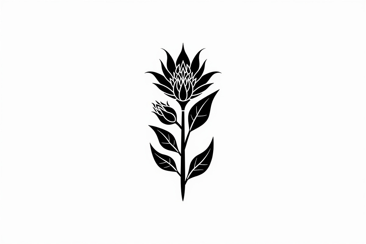 Modern Black Flower Design, an Illustration by jahid234 (Photo 16 of 21)