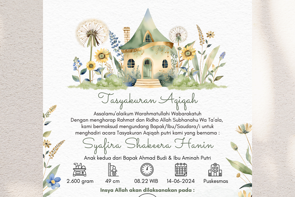 Editable Fairy House Invitation Card, an Invitation Template by Blooming Daisy (Photo 4 of 4)