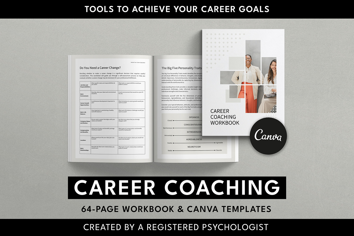 Career Coaching Canva Templates, a Templates & Theme by Miri Campbell (Photo 1 of 10)