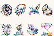 Masquerade Ladies Clipart Bundle, a Person Illustration by BusyDaydesign (Thumbnail 3 of 9)