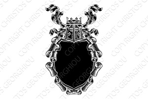 Scroll Coat Of Arms Shield Royal