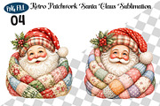 Retro Patchwork Santa Claus, a Seasonal Illustration by CreationArt (Thumbnail 1 of 3)