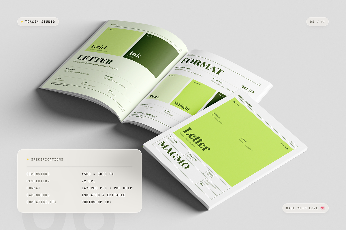US Letter Magazine Mockup, a Books & Magazine Mockup by Toasin Studio (Photo 6 of 7)