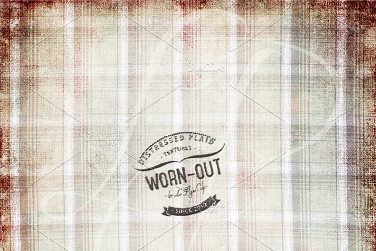 Distressed Plaid Background Textures preview 2