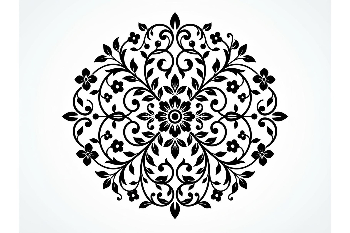 Elegant Symmetrical Floral Motifs, an Object Graphic by Creativeshirt (Photo 2 of 3)
