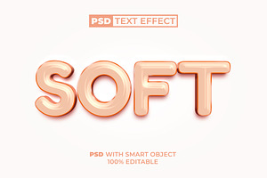 Soft Shiny 3D Text Effect Style