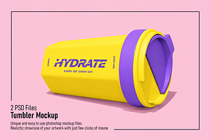 Tumbler Drink Bottle Mockup, a Household Mockup by Custom.scene
