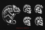 10 Bundle Dark Art Chameleon Lizard, an Illustration by Morspective (Thumbnail 5 of 7)