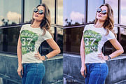 T-Shirt Mock-Up Fashion Girl, a Shirt Mockup by Dikarte.Store (Thumbnail 3 of 9)