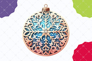 Christmas Laser Cut Ornaments Bundle, an Illustration by designcity5 (Thumbnail 4 of 5)