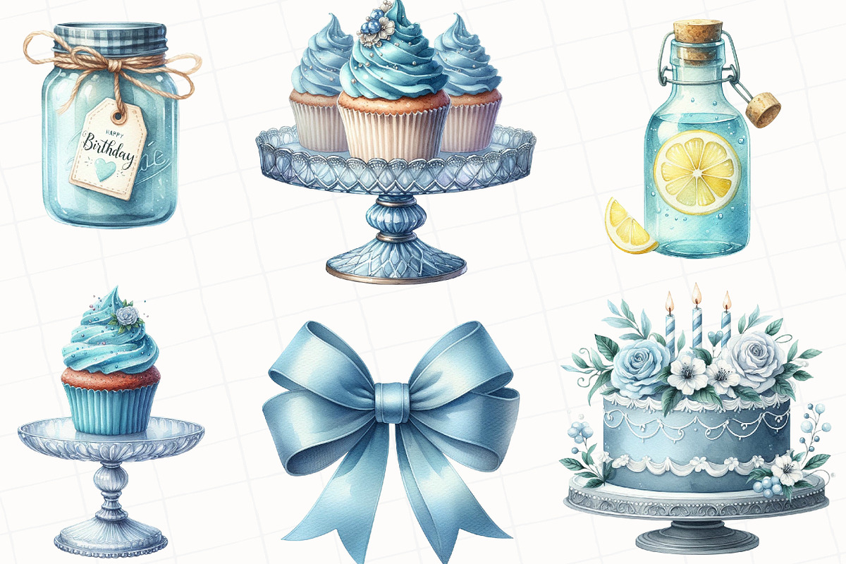 Summer Happy Birthday Clipart, an Illustration by OK Design (Photo 3 of 5)