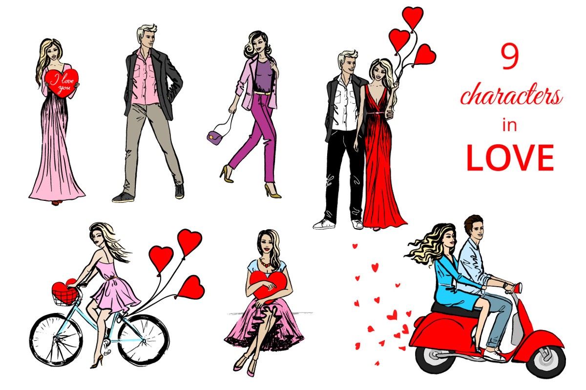 Romantic Couples & Valentines Cards, a Person Illustration by Sveta Aho (Photo 2 of 5)