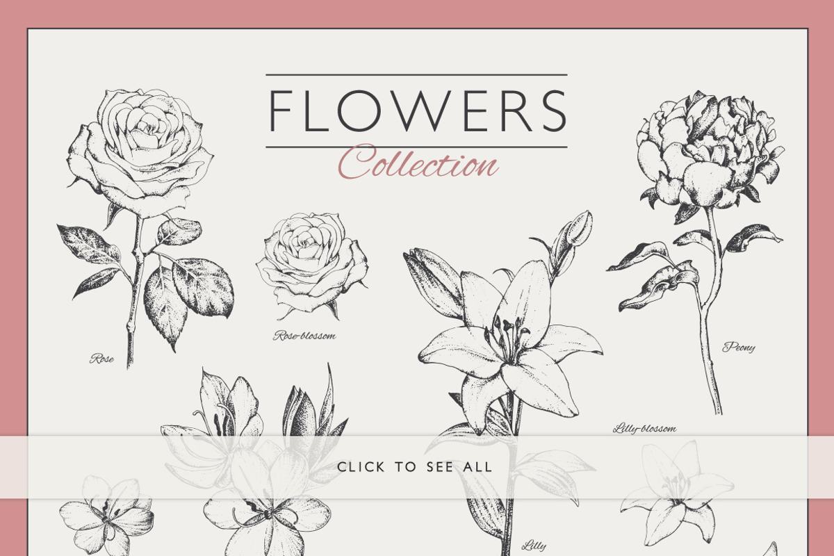 Dotwork Flowers & Leaves, a Decorative Illustration by nordicworker (Photo 4 of 5)