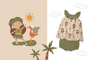 Hawaii Cute Clipart collection, a Person Illustration by Leysan Shayak (Thumbnail 2 of 8)