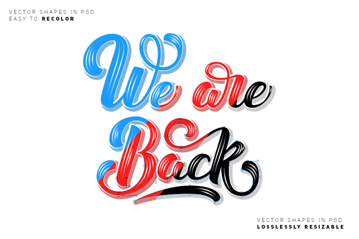 We Are Back lettering, an Object Graphic by GarryKillian (Photo 3 of 9)