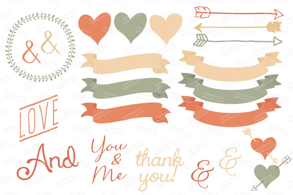 Vector Peach Vintage Flowers, an Illustration by Amanda Ilkov (Photo 4 of 4)