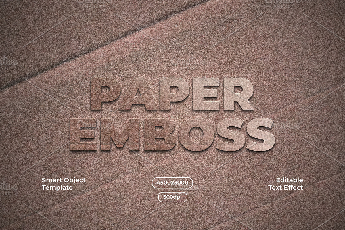 Paper Emboss Text Effect, a Layer Style Add-On by alexdndz (Photo 1 of 2)