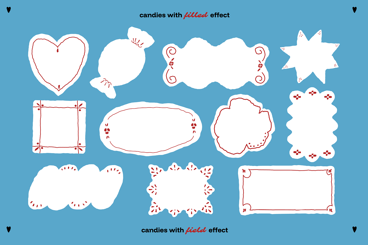 Wrapped candies & Love vector set, an Object Graphic by My.Ordinarty (Photo 6 of 11)