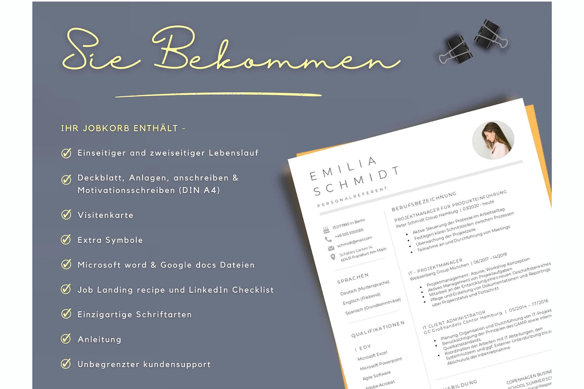 Bewerbungsvorlagen Word Lebenslauf, a Resume Template by Climbwithelevator (Photo 7 of 10)