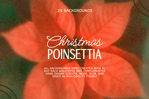 Christmas Poinsettia - Soft Floral, a Background Graphic by DigARTbyHavroshka