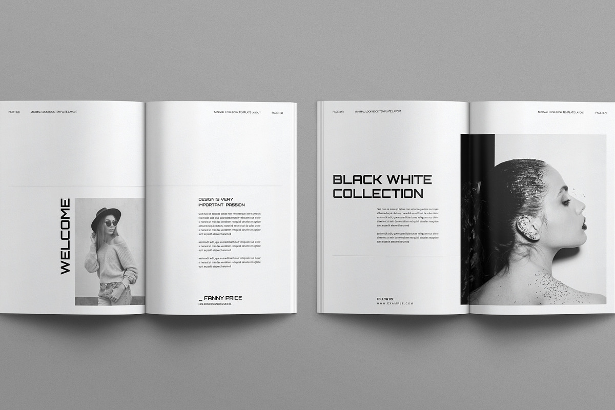 Lookbook Template Layout, a Magazine Template by E-Type (Photo 3 of 8)