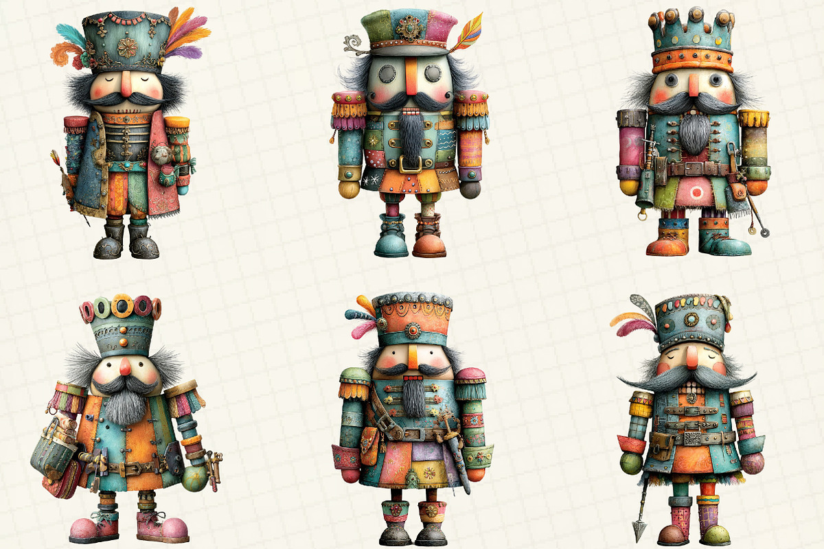 Quirky Nutcracker Clipart, an Illustration by DreamCafeArt (Photo 2 of 6)