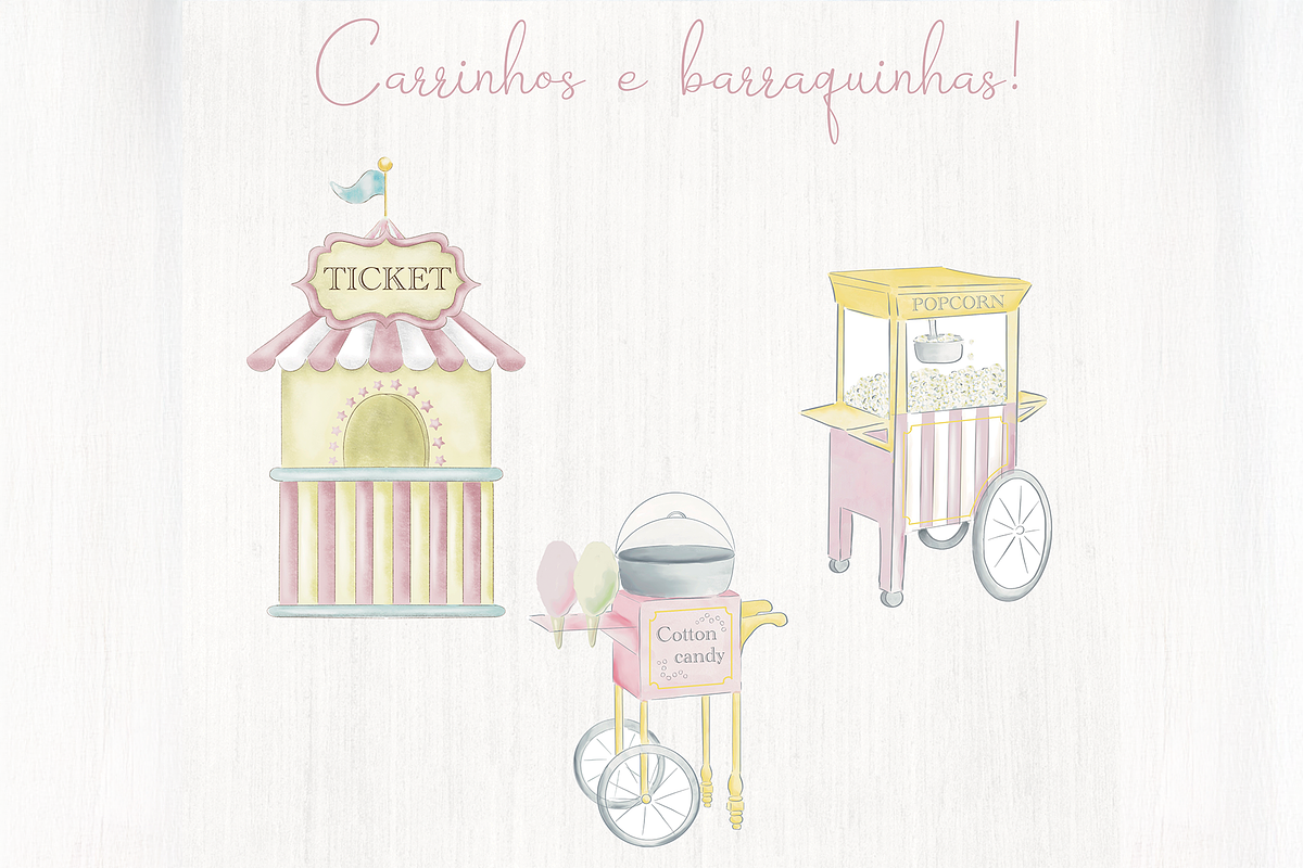Pink Circus - vintage watercolor, an Illustration by Lolytop Studio (Photo 7 of 8)