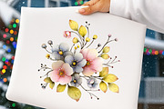 Watercolor Flowers Clipart, an Illustration by Digital Artistic99 (Thumbnail 4 of 10)