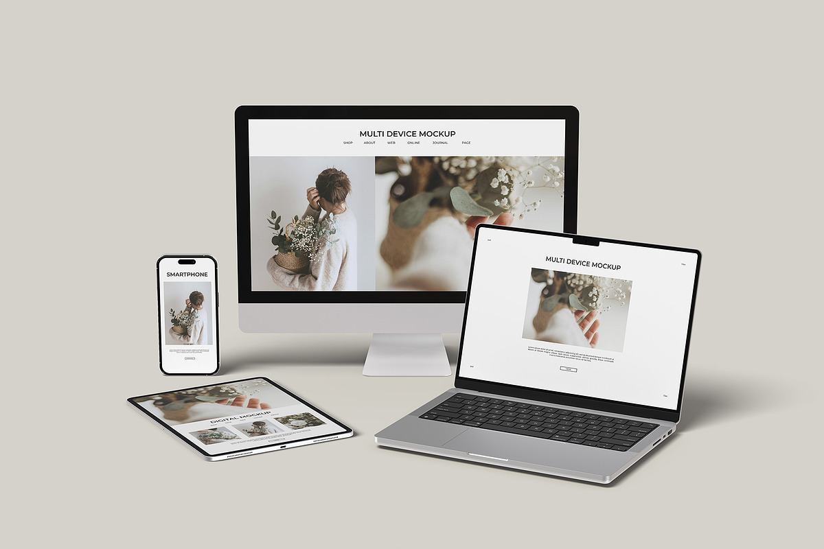 Multi Device Mockup - Scene Creator, a Wearable Device Mockup by graphicpages (Photo 11 of 14)